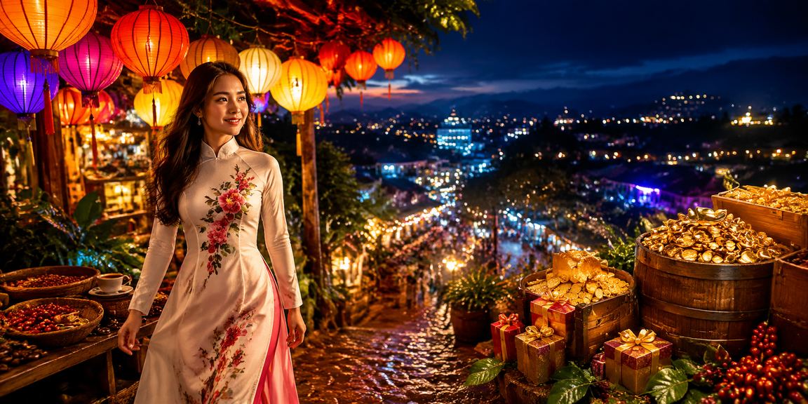 Người dùng tại Đà Lạt ngồi quán cà phê kiểm tra kèo bóng đá trên điện thoại trước trận đấu buổi tối